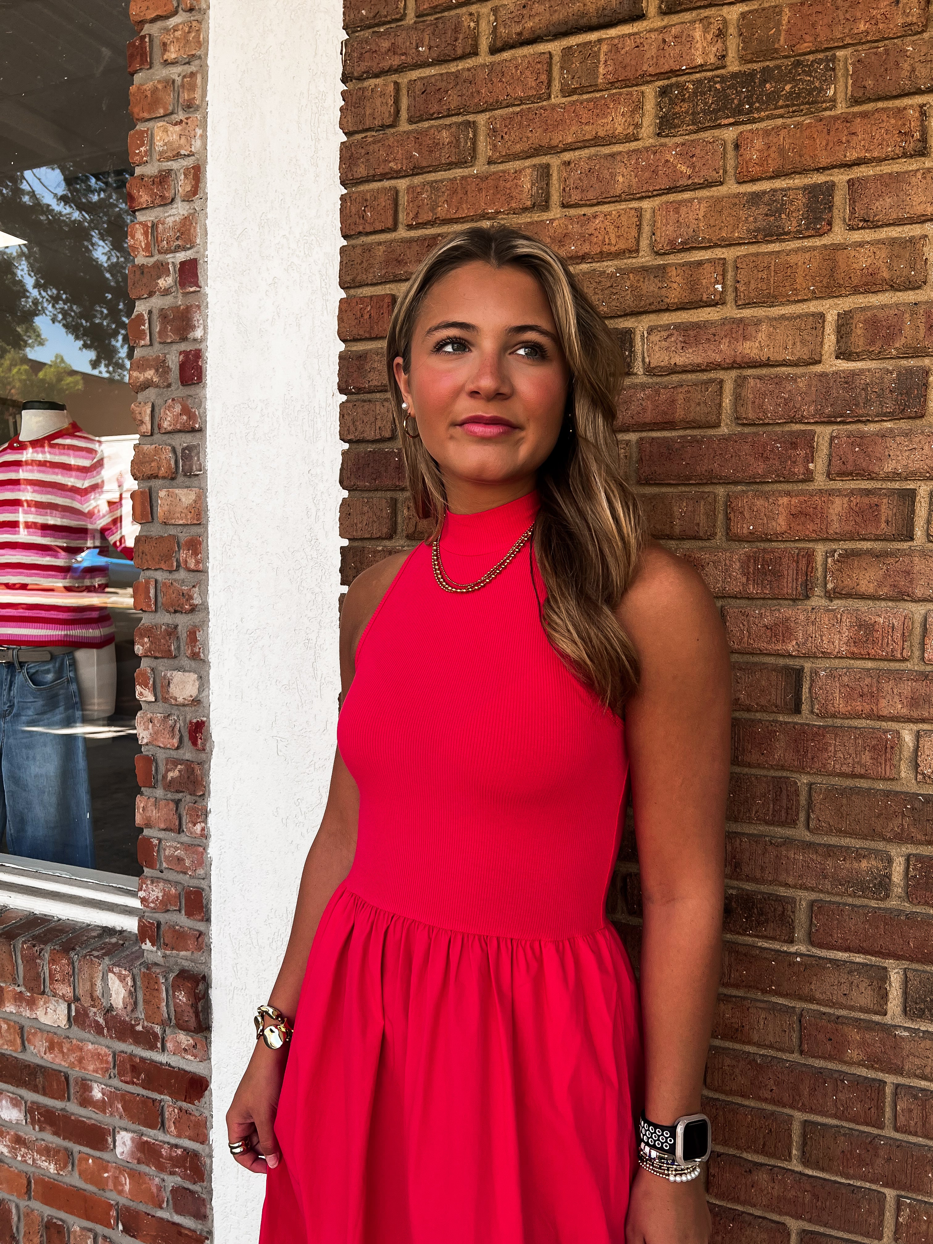 Karlie: Solid Mock Maxi Dress