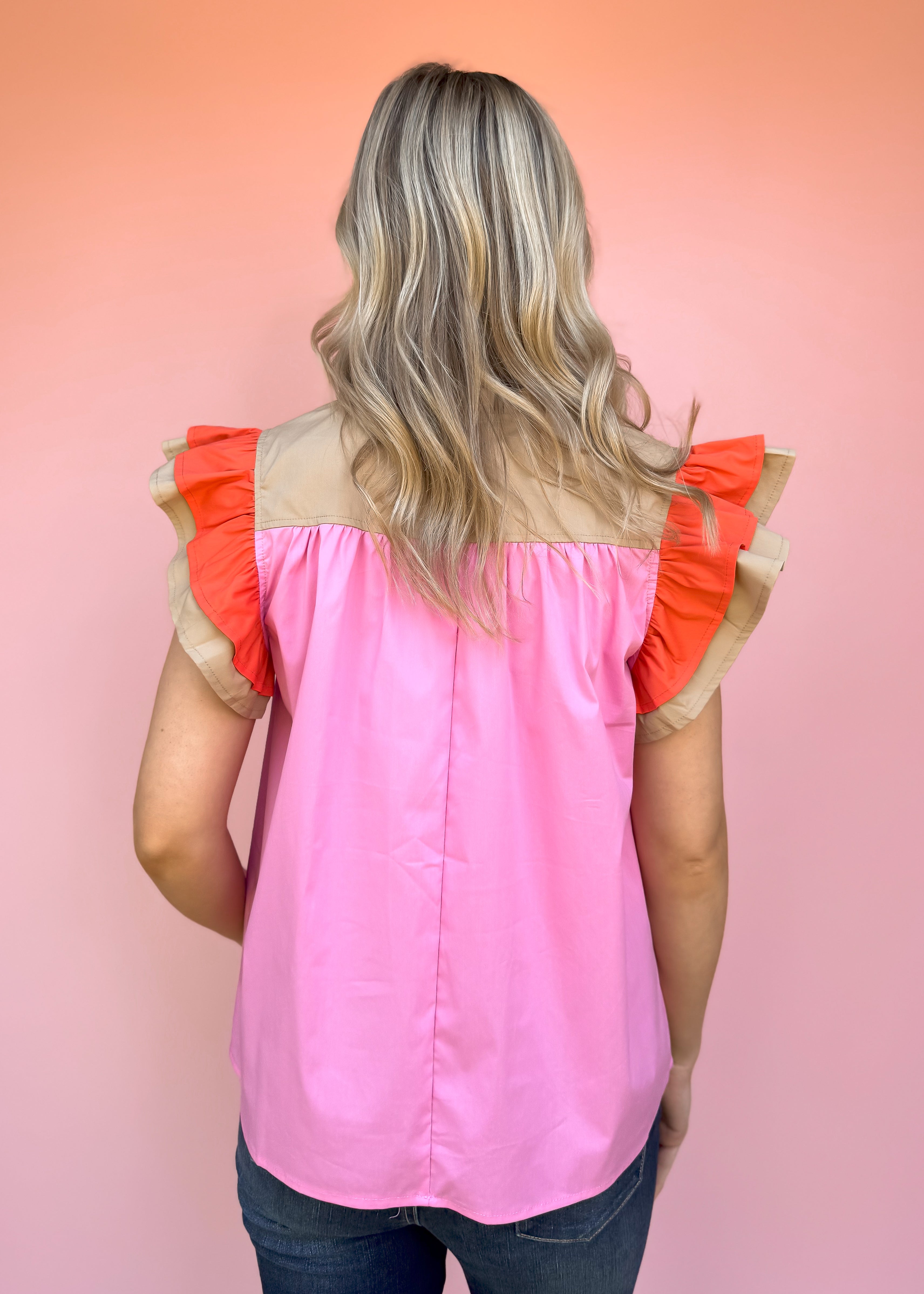 Refinement Maladroit Afrika Pink Palisades Ruffle Dress