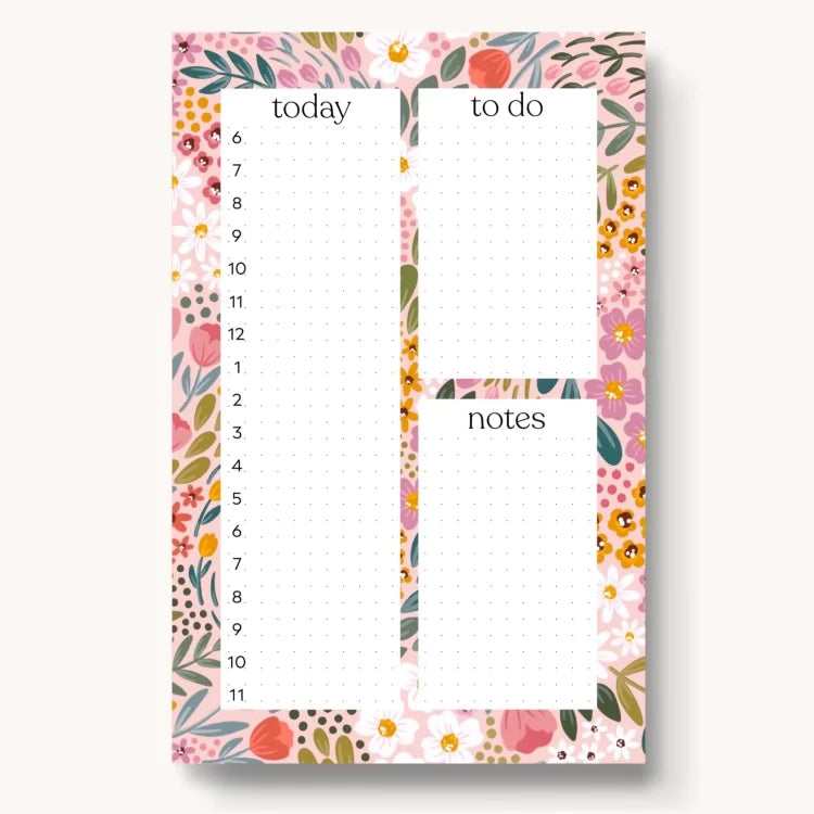 Daily Planner Notepad, Summer Meadows