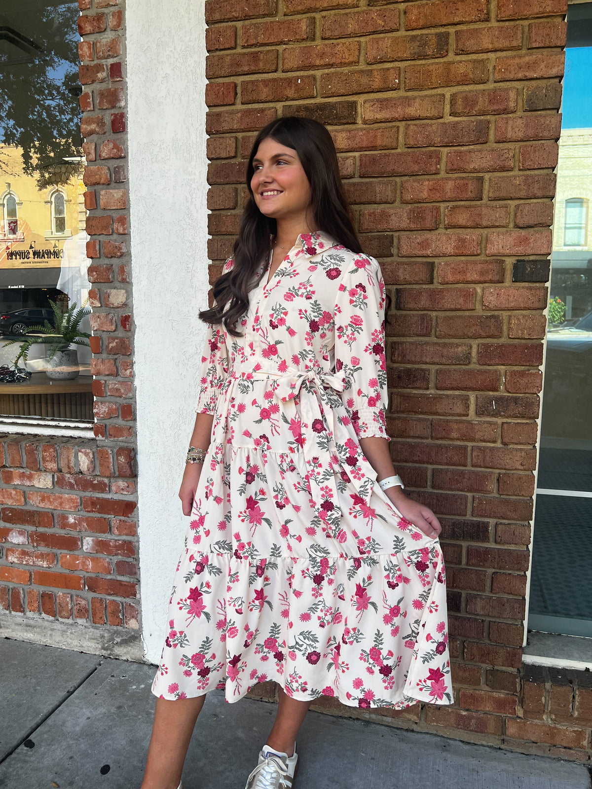 Eleanor Pink Floral Dress