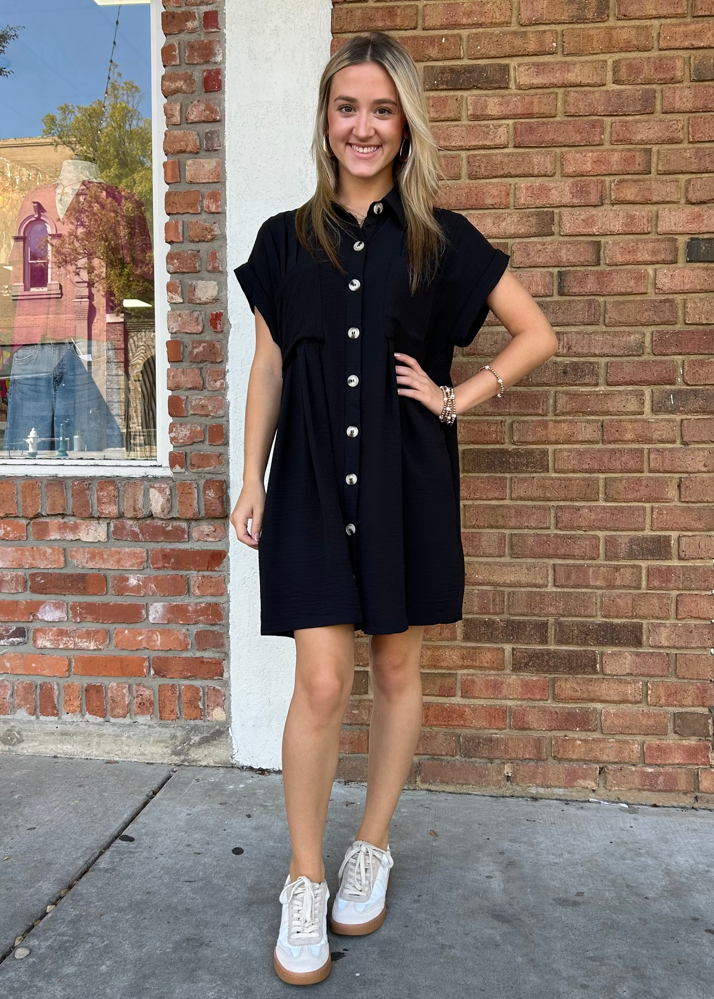 black game day dress Tiered with Footballs Buy Game Day Dress Penelope Black Dress