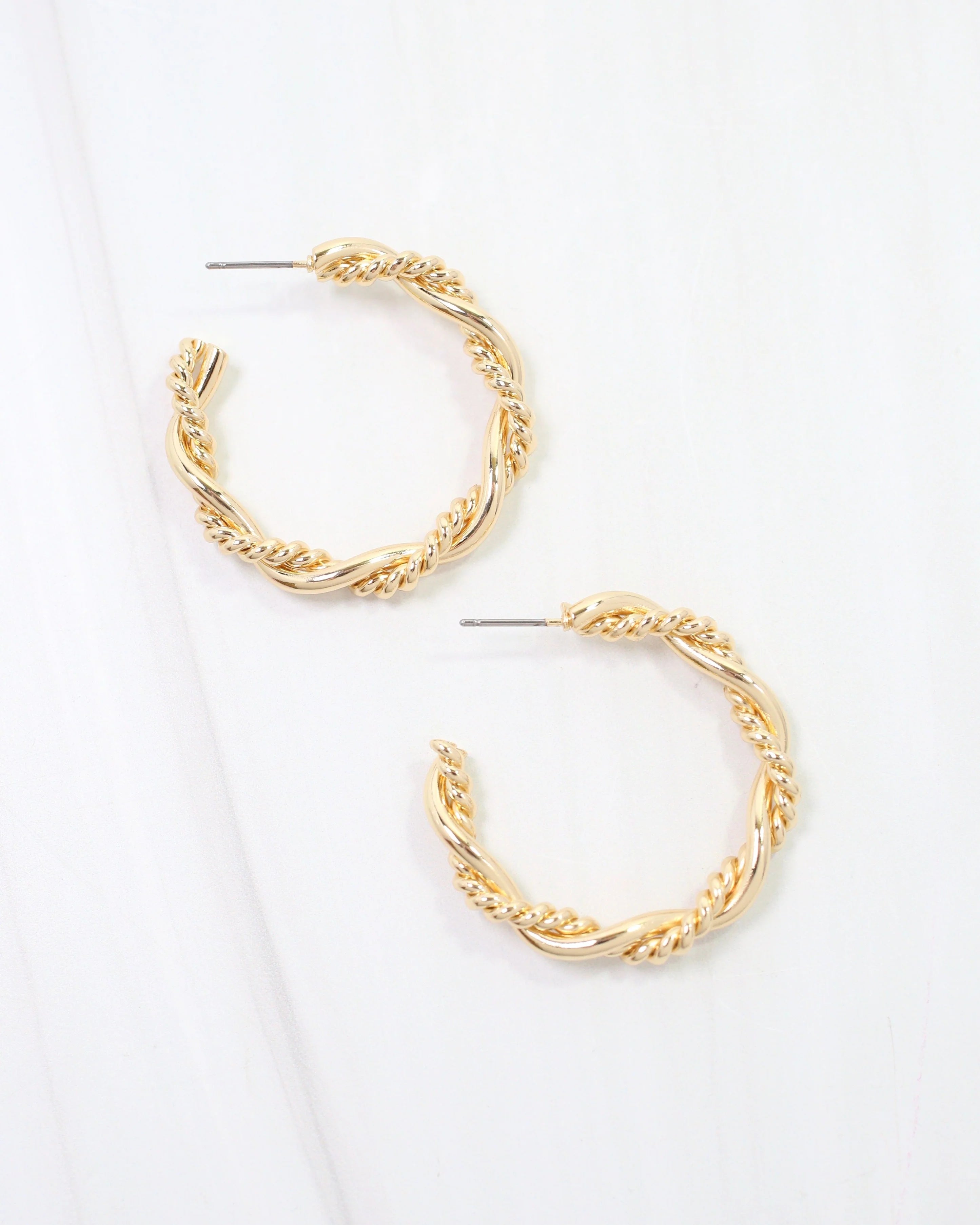 Caroline Hill: Shawnee Twisted Hoop Earrings