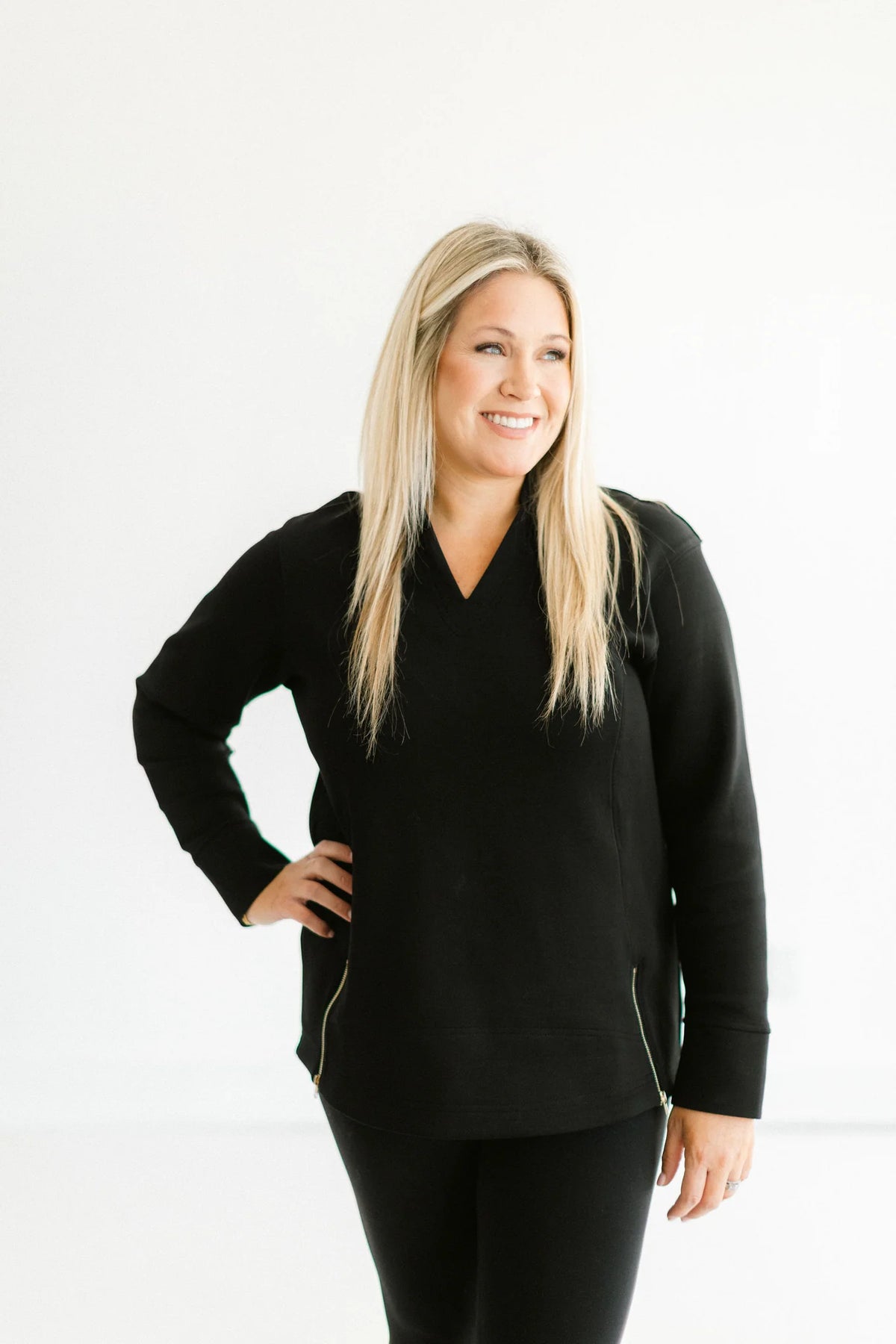 Tatum James: Addison Pullover - Black