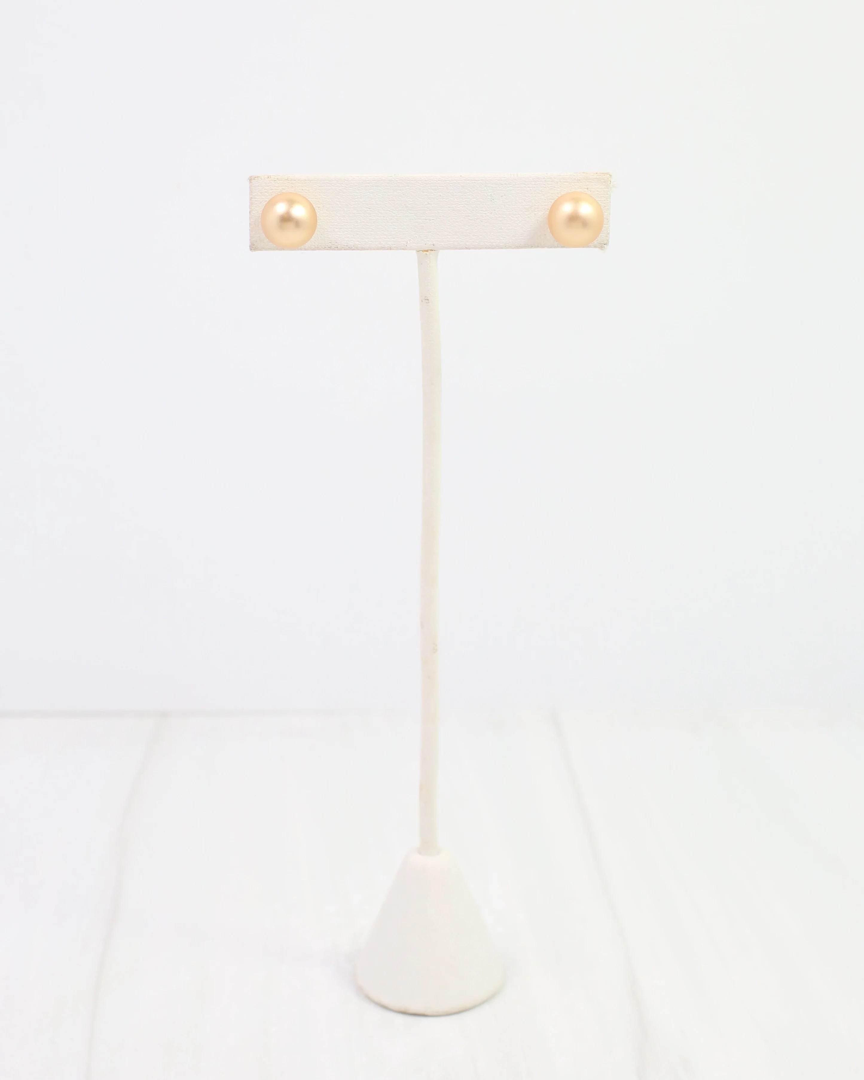 Caroline Hill: Bailey Small Ball Earring WR Worn Gold