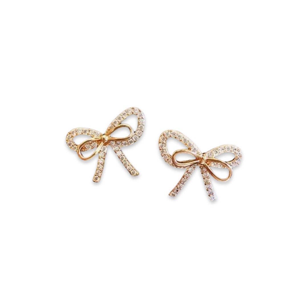 Pierce + Hide: Gold Ribbon Stud Earring