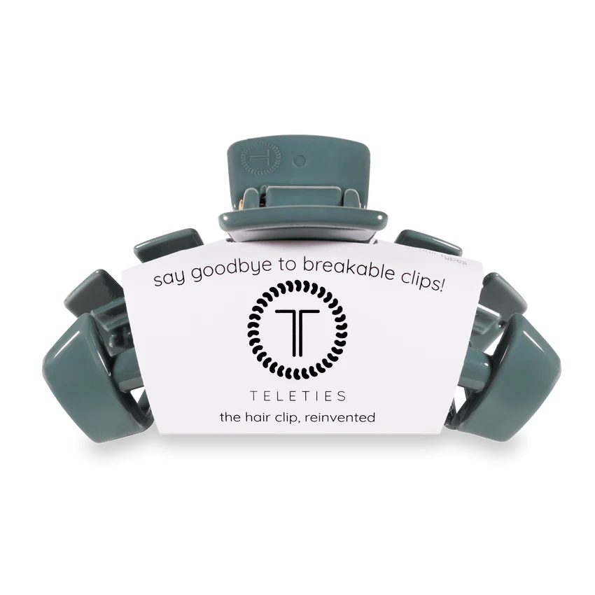 Teleties: Large Hair Clip, Storm Blue