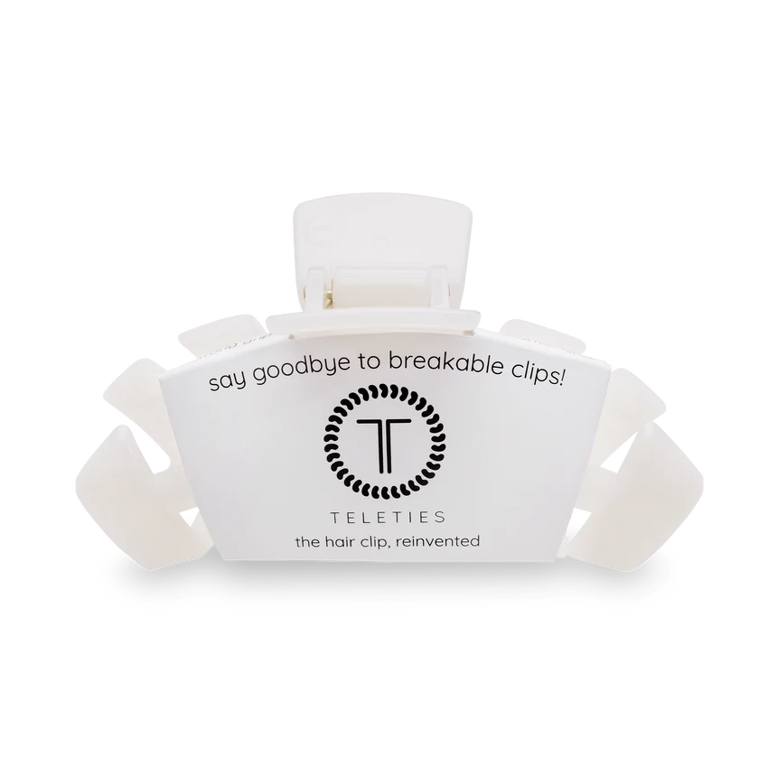 Teleties: Large Hair Clip, Coconut White