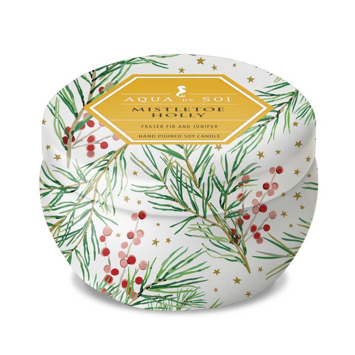 SOi Company: Mistletoe and Holly 9oz Aqua De SOi Tin