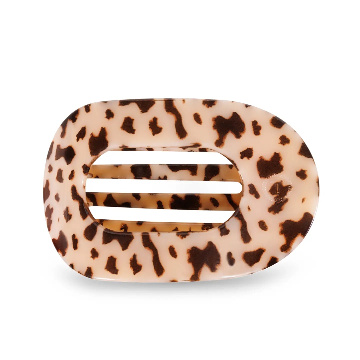 Teleties: Round Flat Large Hair Clip, Blonde Tortoise