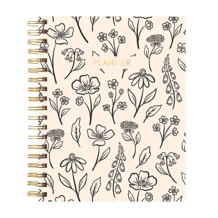 Undated Planner, Pressed Florals