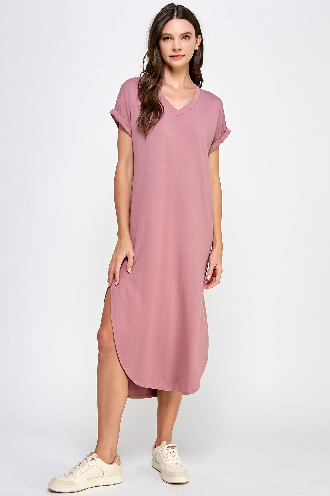 Anniston Basic Dress - Mauve