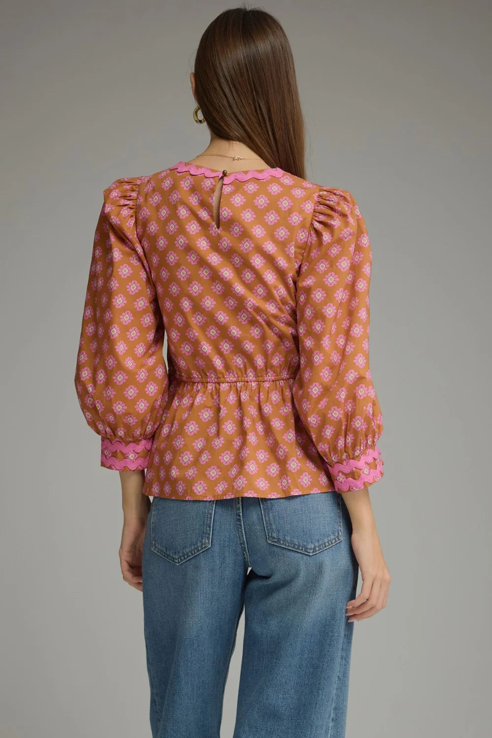 Vivian Pink Ric Rac Top