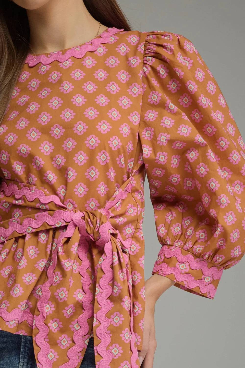 Vivian Pink Ric Rac Top