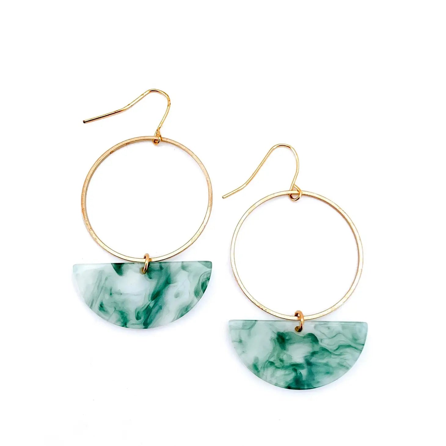 Beljoy: Emmerson Lucite Earrings, Green