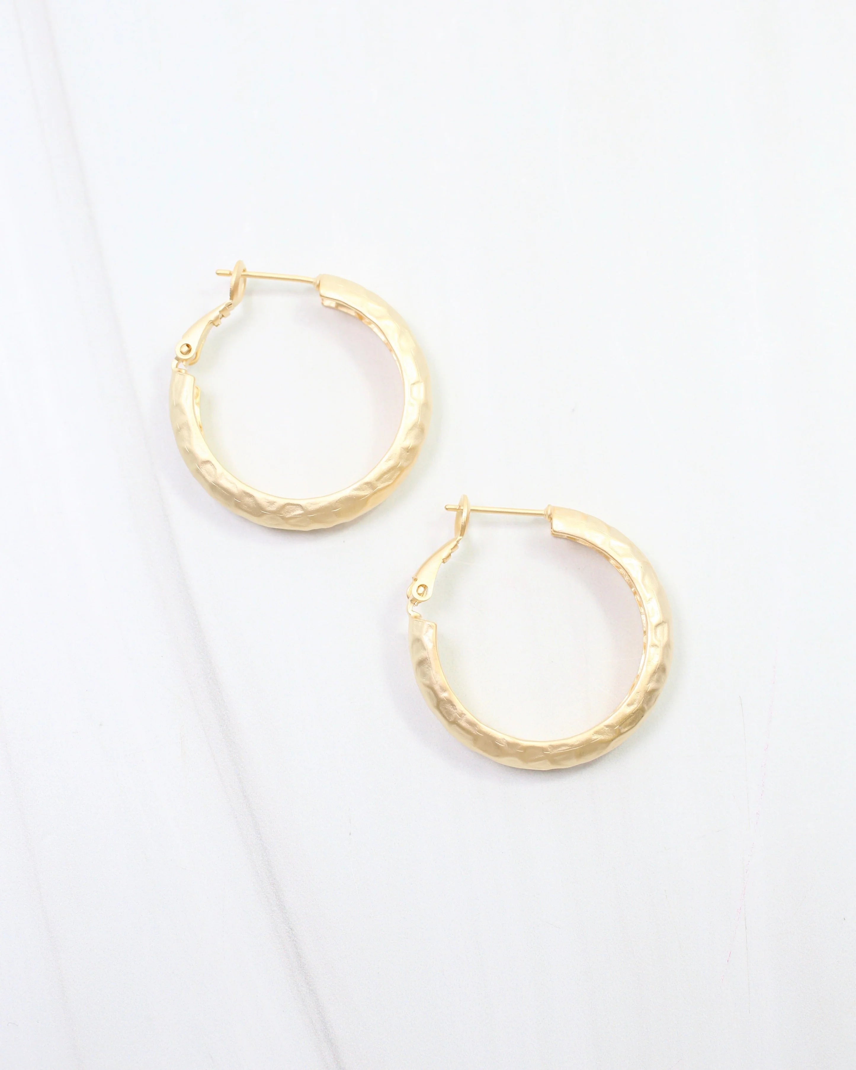 Caroline Hill: Glassboro Hammered Hoop Earrings