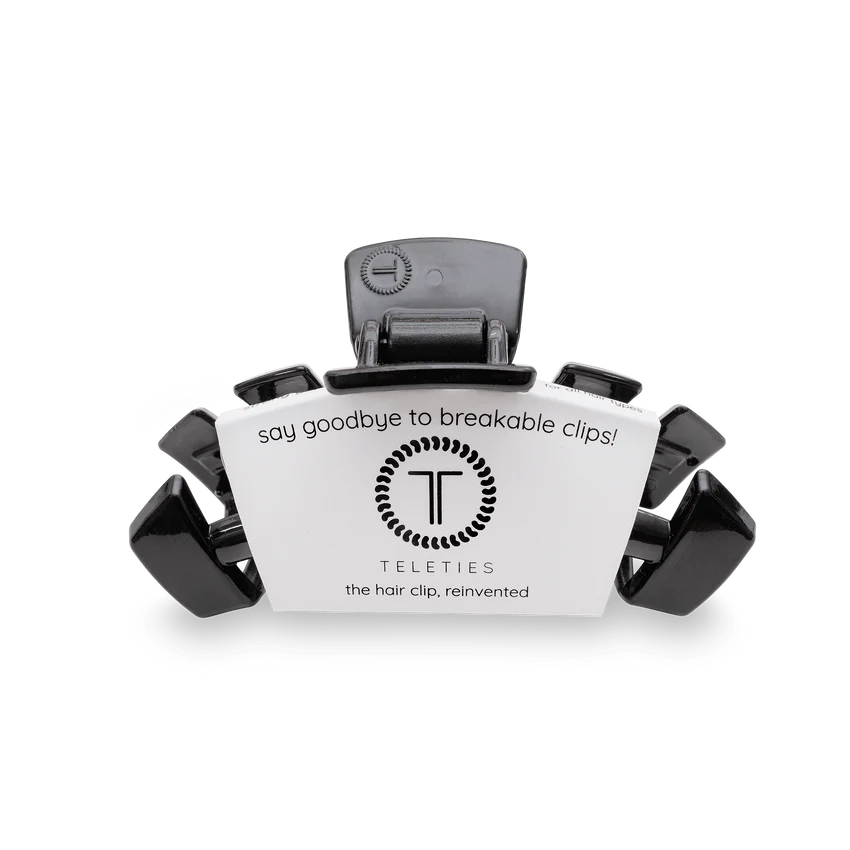 Teleties: Medium Hair Clip, Jet Black