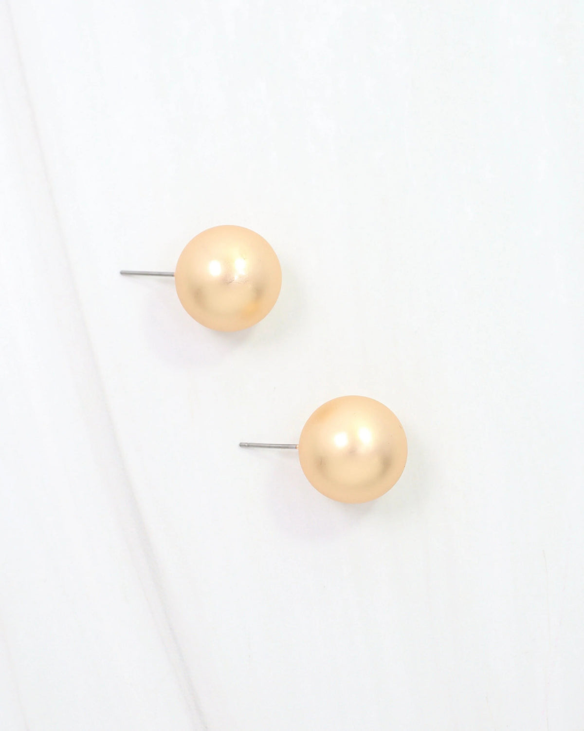 Caroline Hill: Bailey Large Ball Earring WR Worn Gold