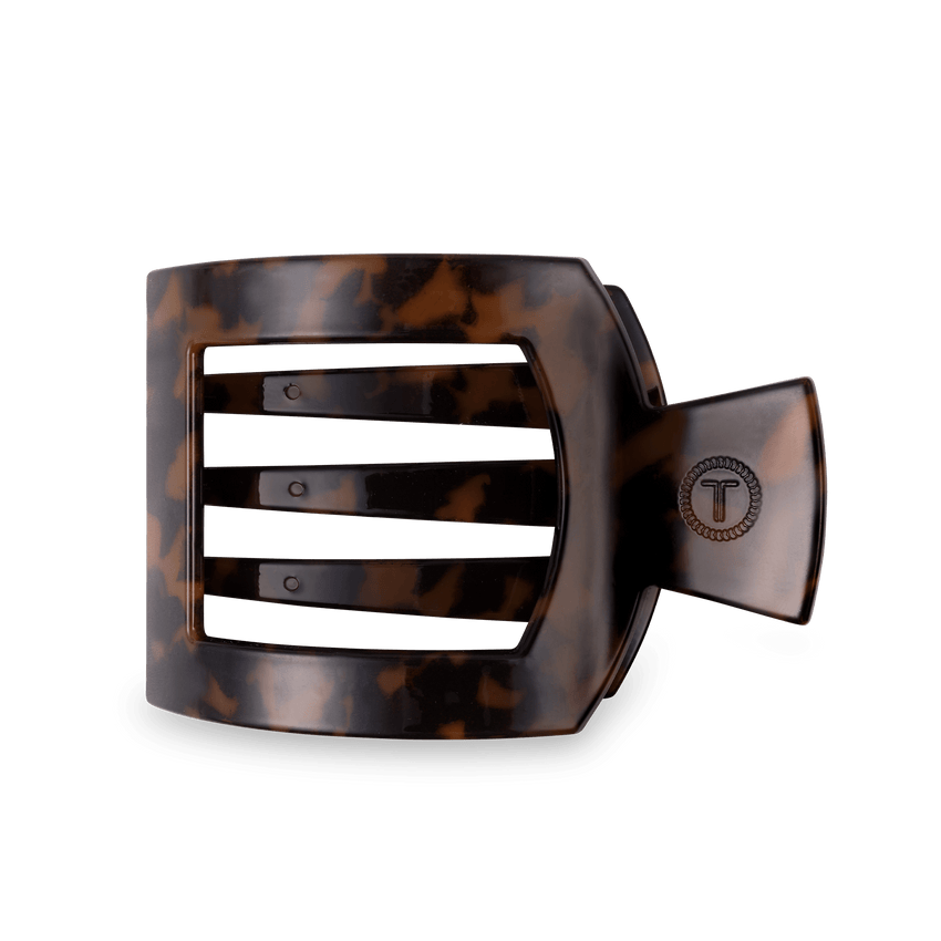 Teleties: Square Flat Large Hair Clip, Tortoise