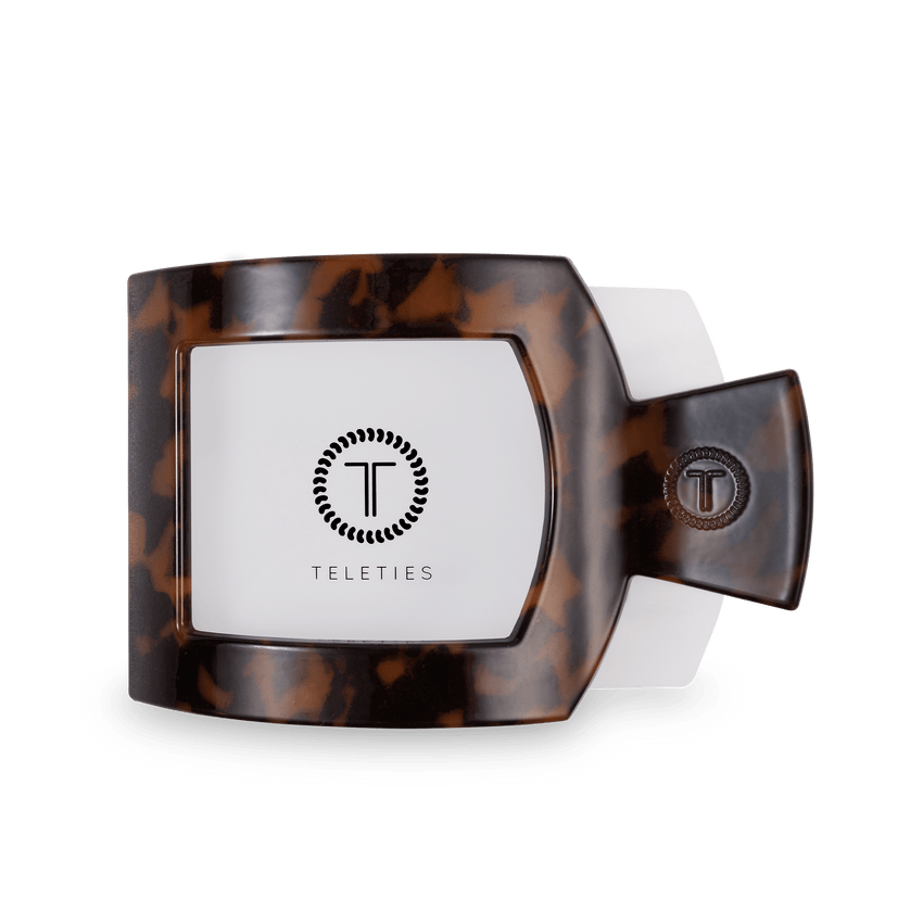 Teleties: Square Flat Large Hair Clip, Tortoise