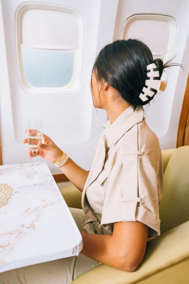 Teleties: Large Hair Clip, Coconut White