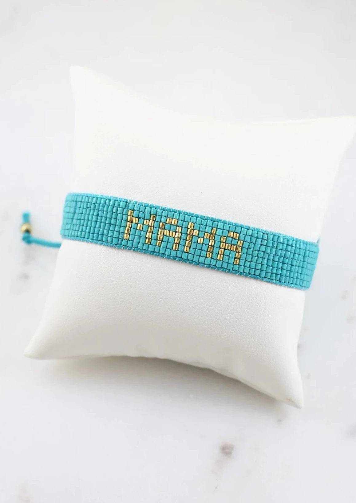 MAMA Beaded Bracelet, Turquoise