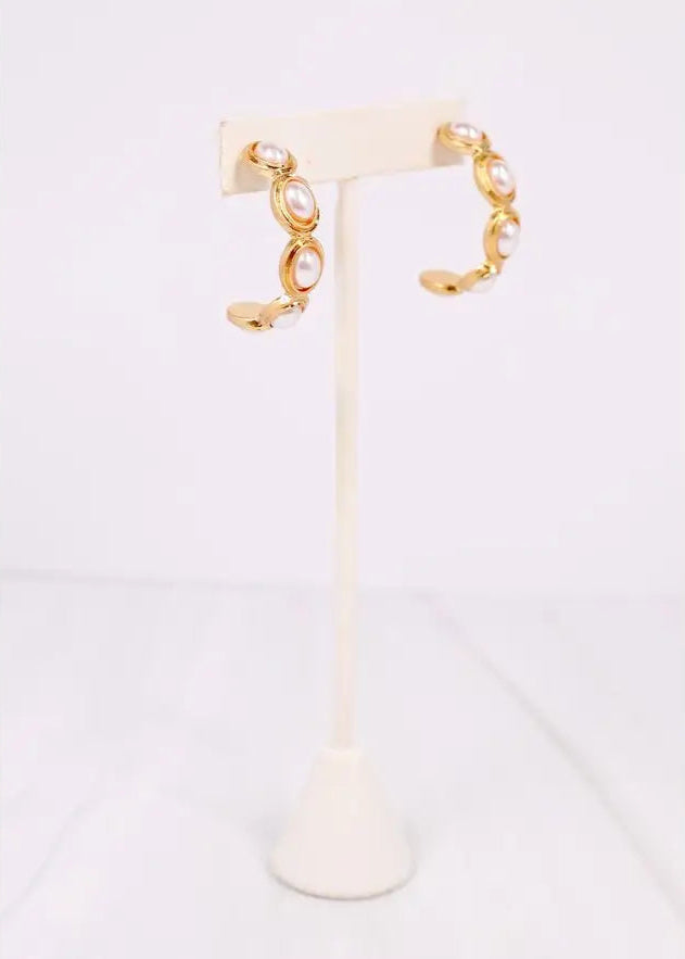 Caroline Hill: Dalmer Pearl Hoop Earrings