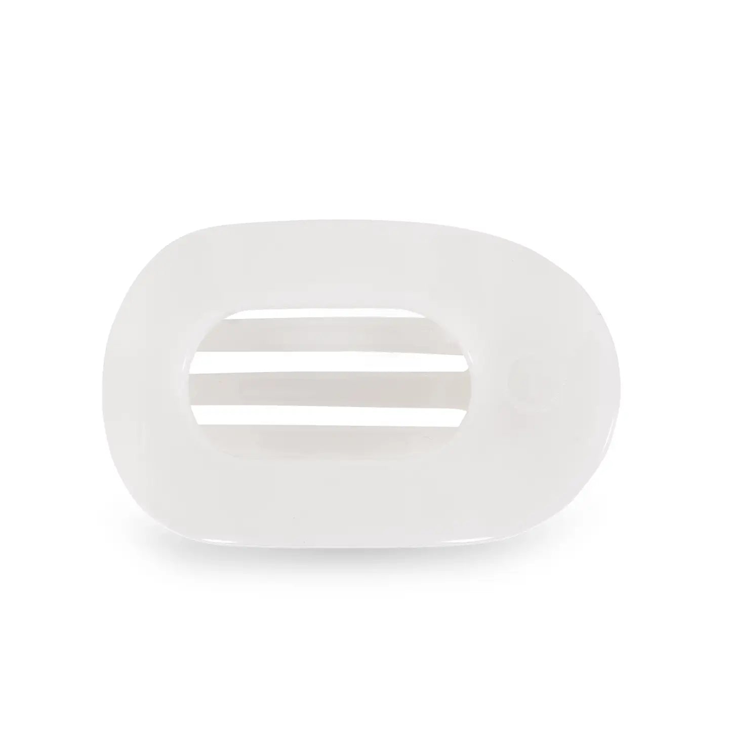 Teleties: Round Flat Small Hair Clip, Coconut White