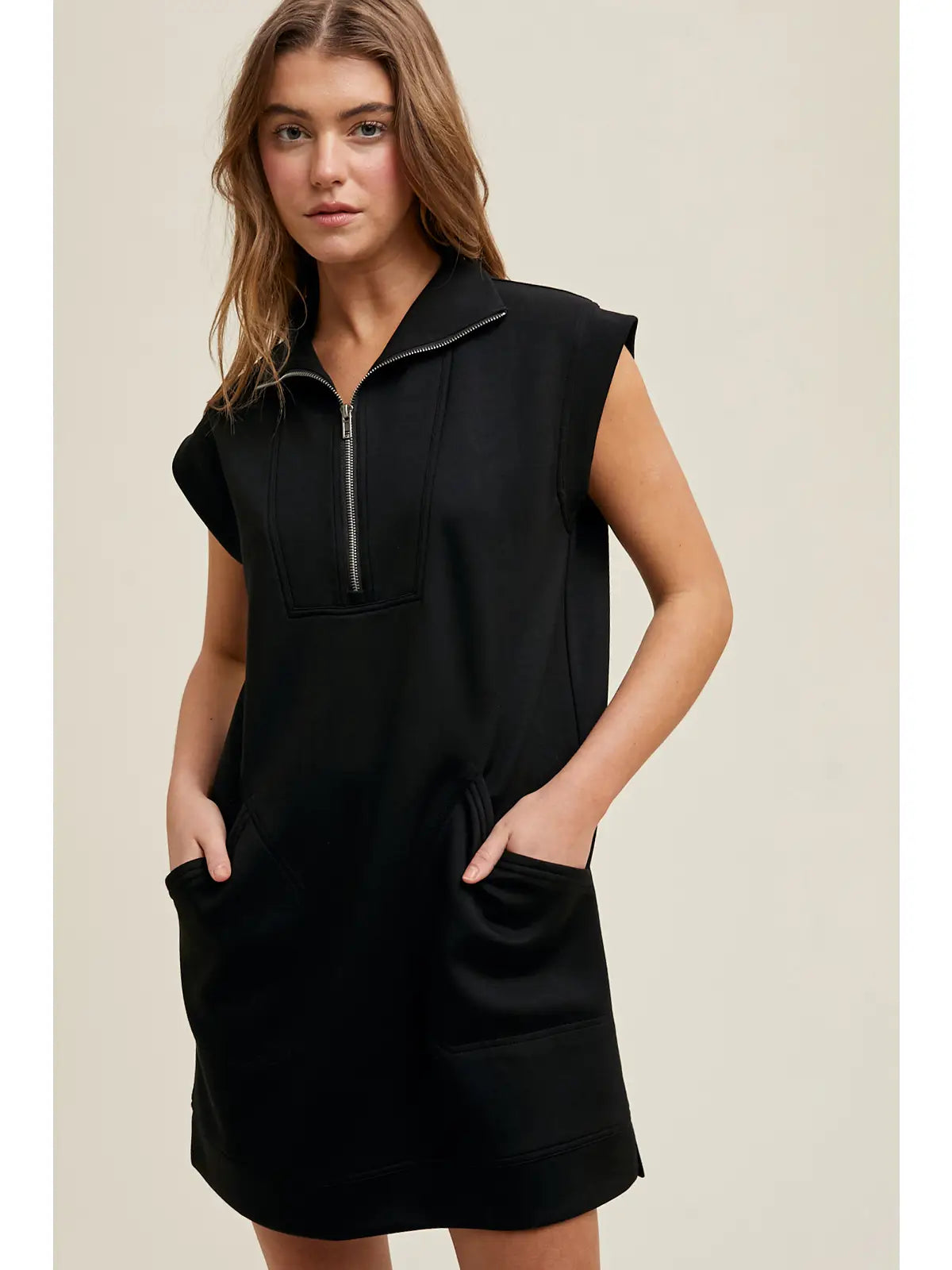 Mallory Scuba 1/2 Zip Dress