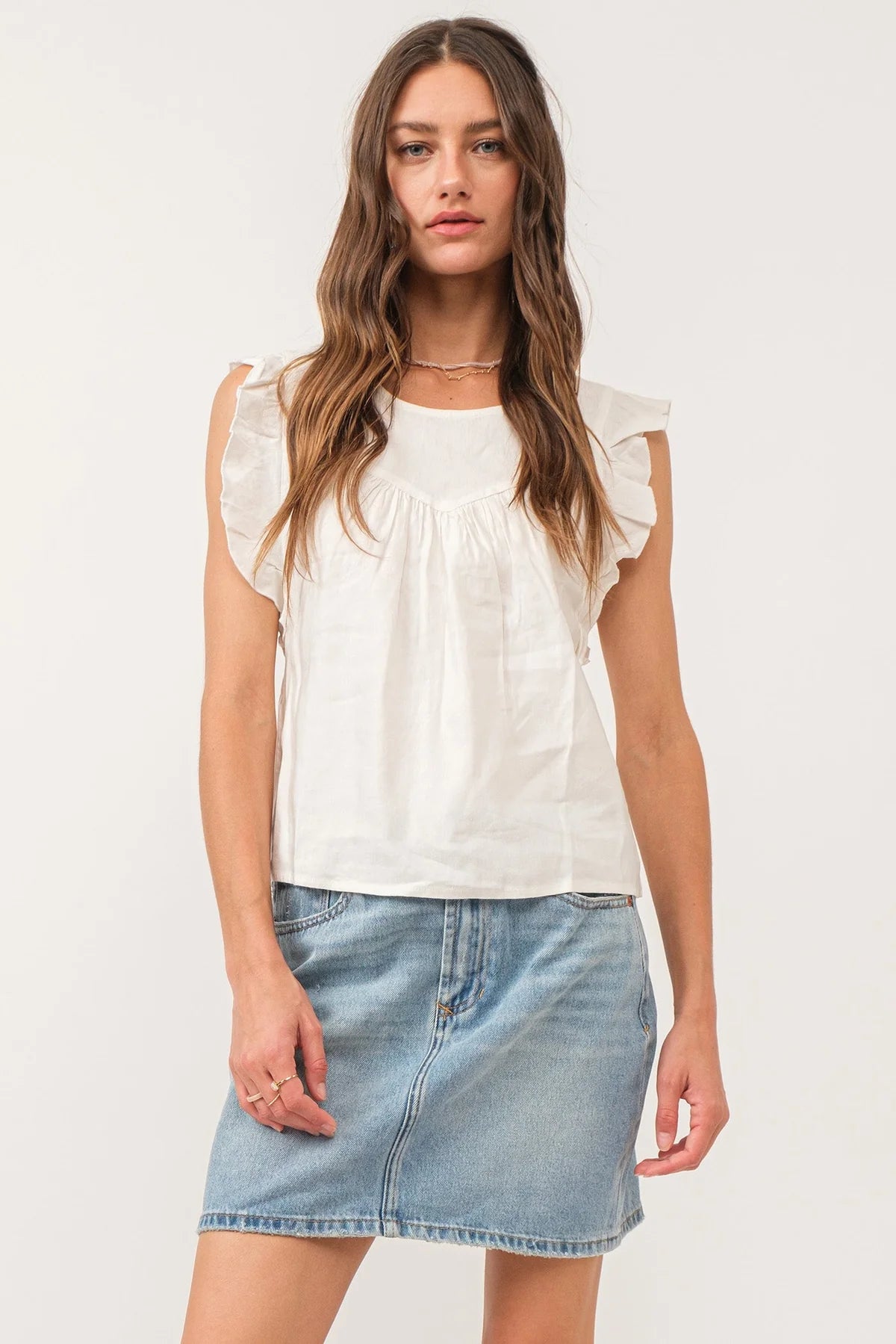 Another Love: Anelia Top, White