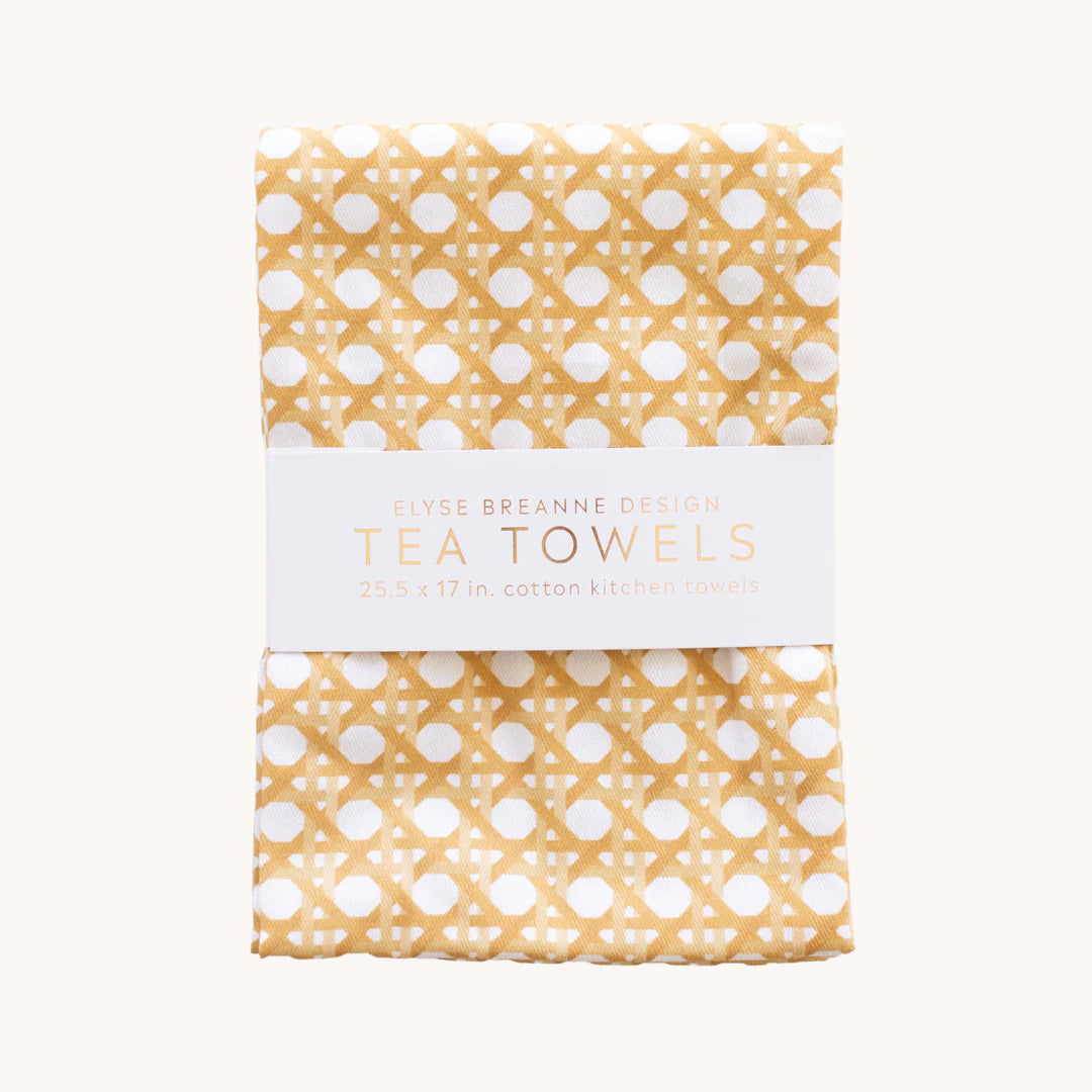 Set of Two Tea Towels, Cane