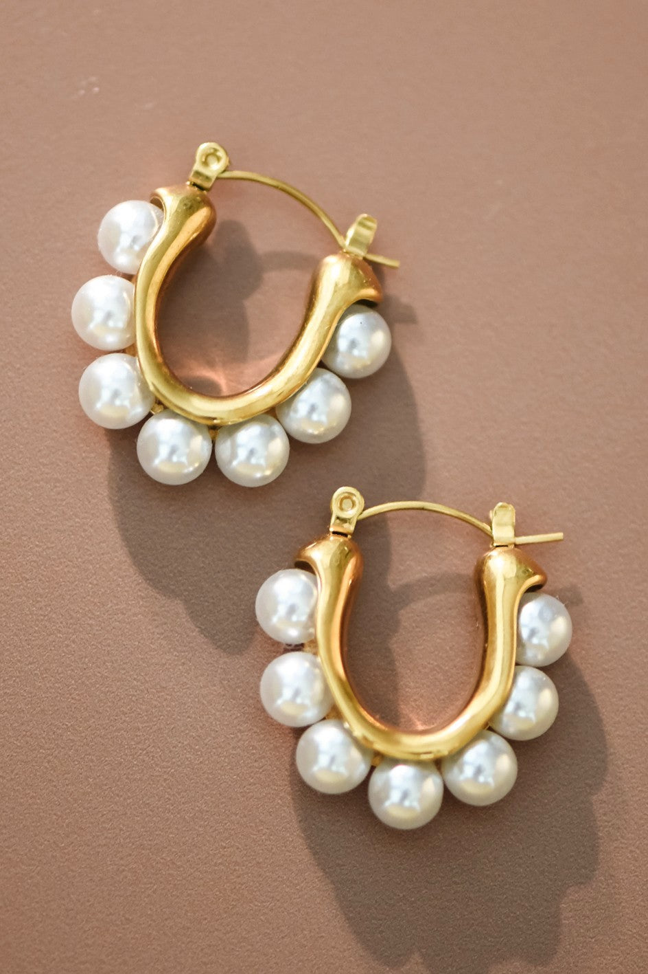 18k Waterproof Pearl Earrings