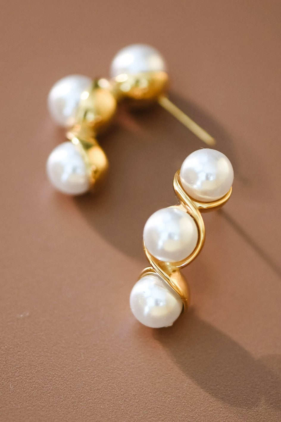 Stainless Steel Pearl Earrings
