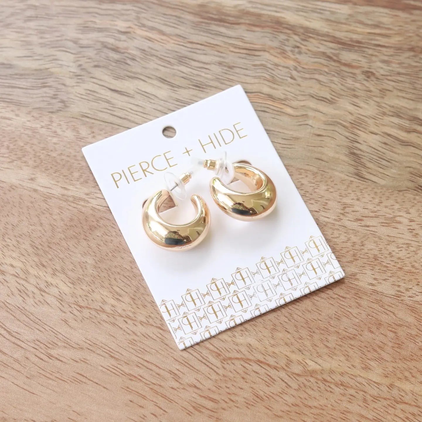 Pierce + Hide: Petite Gold Teardrop Hoop Earrings
