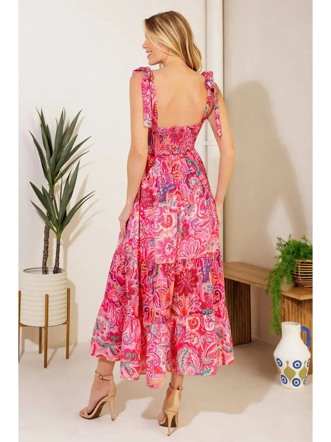 Madison Printed Woven Midi Dress