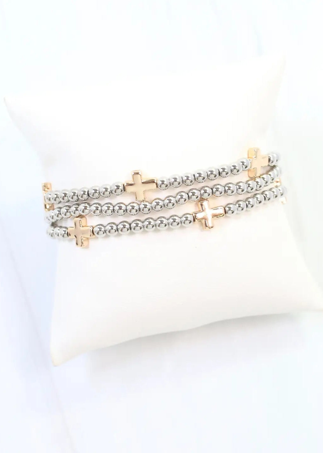 Caroline Hill: Milano Bracelet Set Silver/Gold