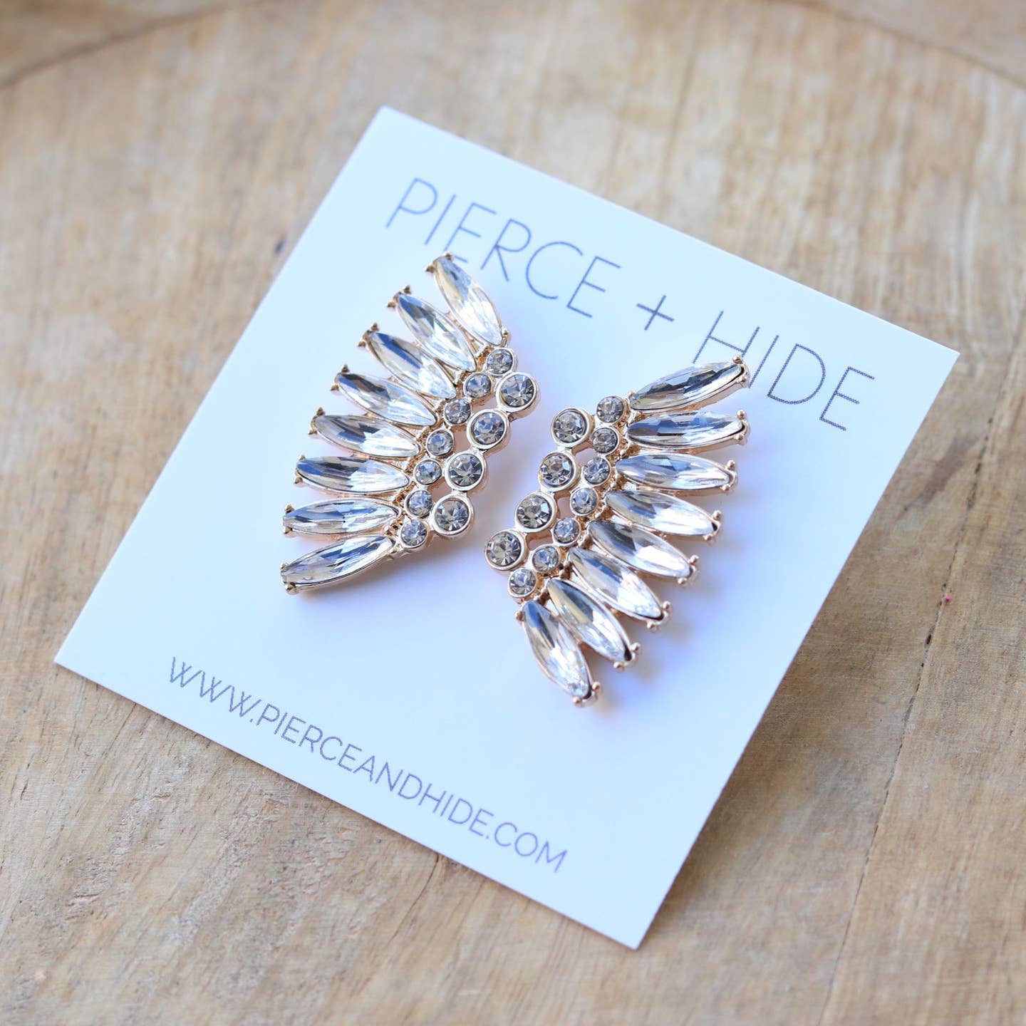 Pierce + Hide: Crystal Marquis Wing Earring