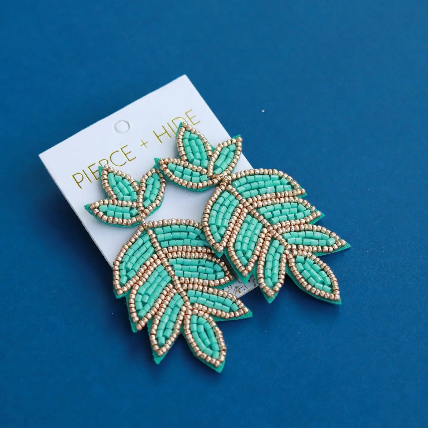 Pierce + Hide: Mint Leaf Earrings