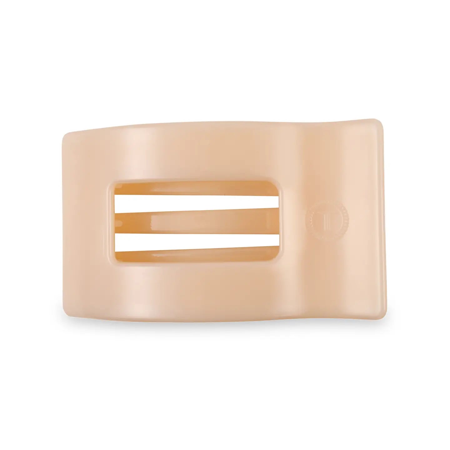 Teleties: Flat Rectangle Hair Clip - Medium - Almond Beige