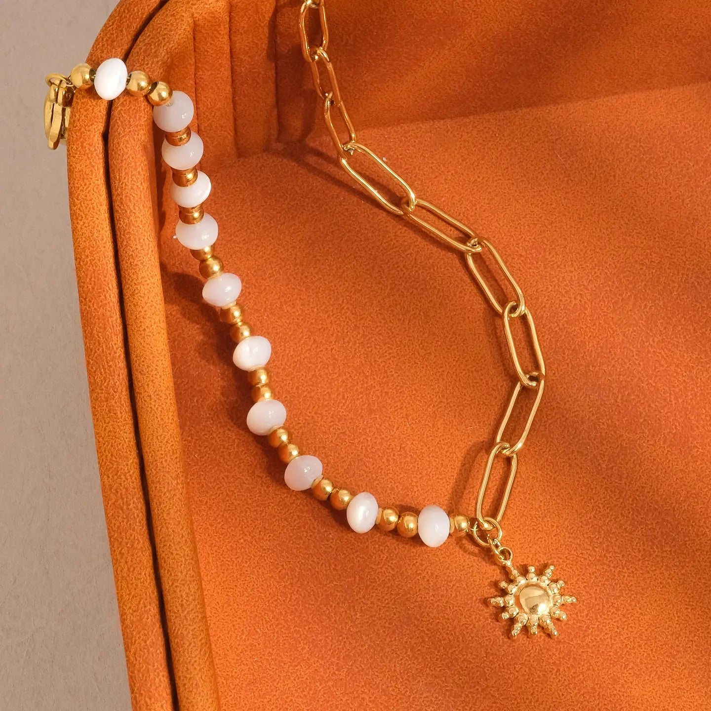 Flanerie: Sapin Sun and Pearl Chain Bracelet