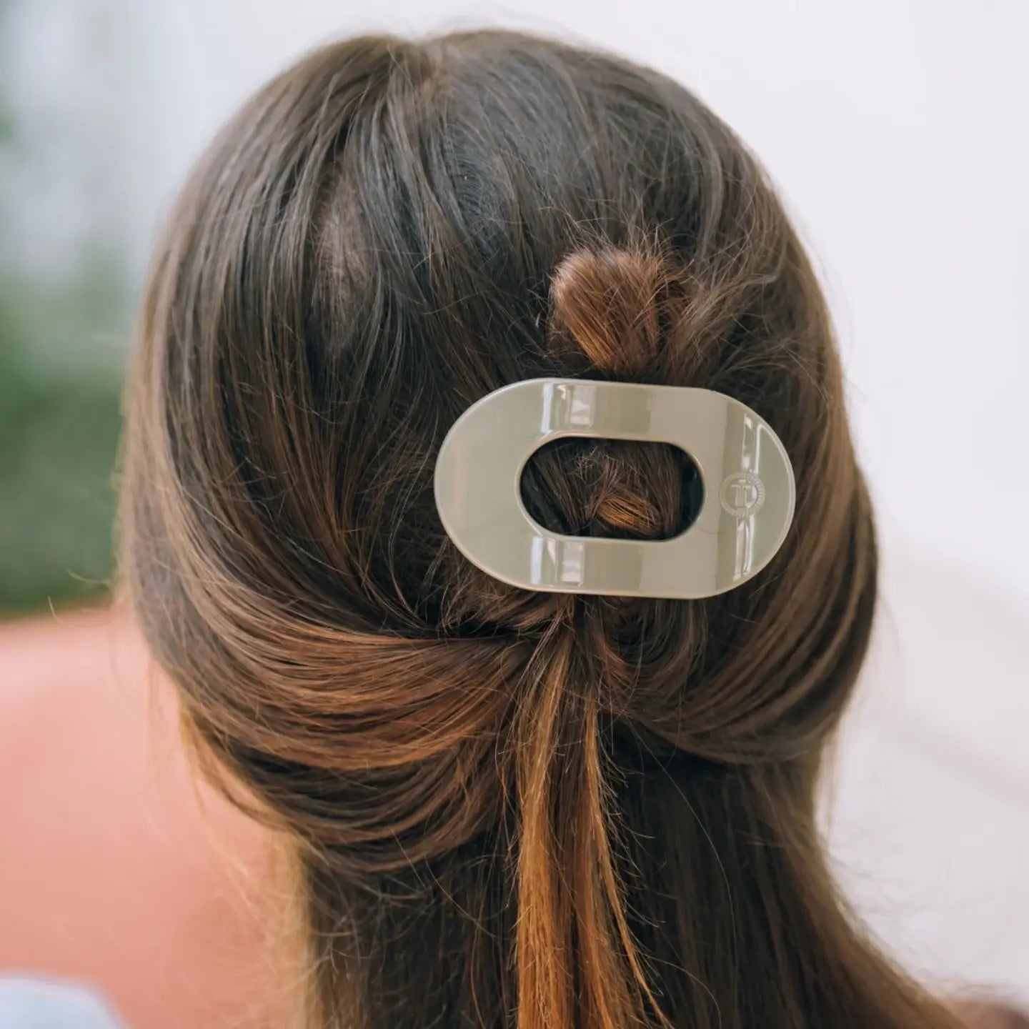 Teleties: Round Flat Small Hair Clip, Sage It Ain't So