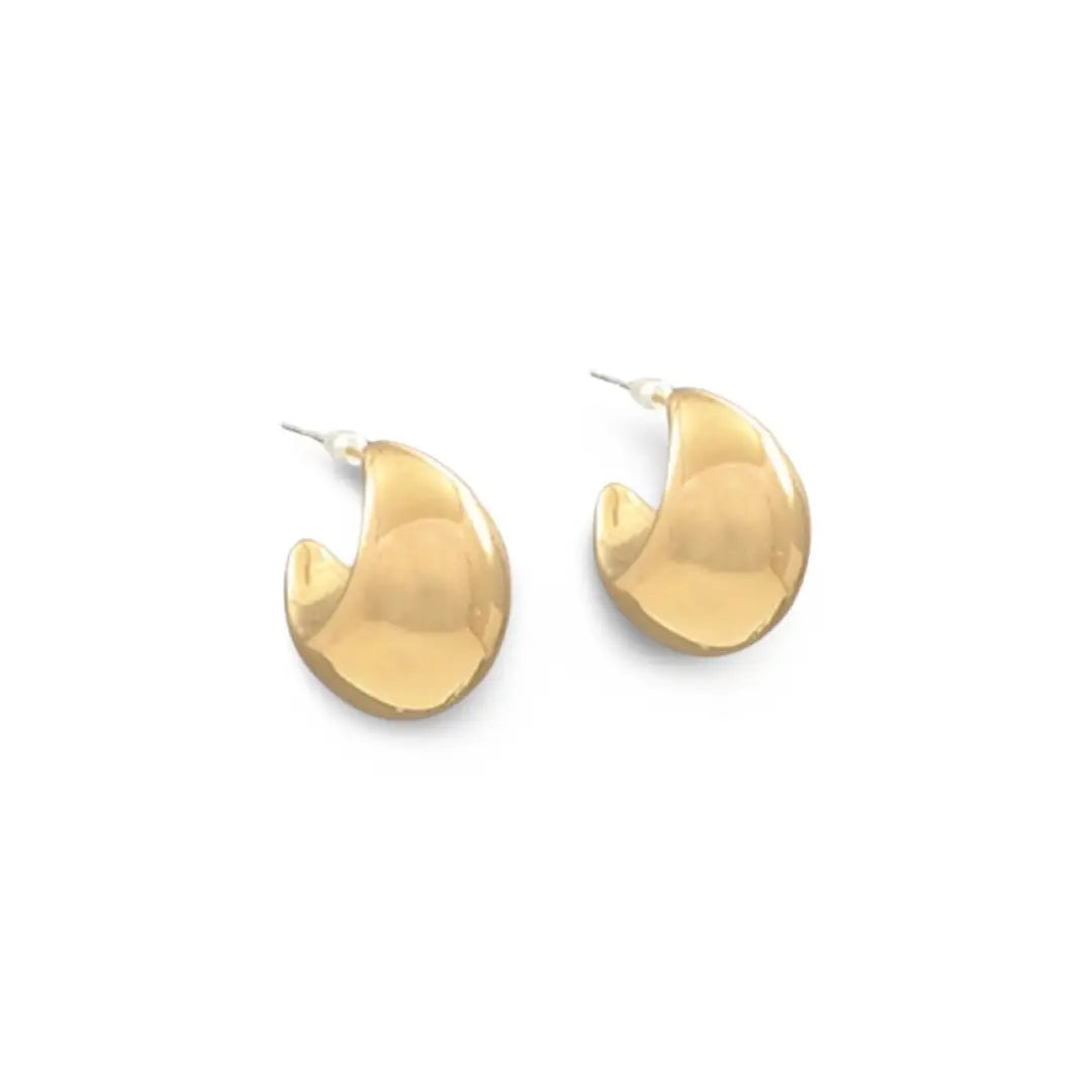 Pierce + Hide: Gold Teardrop Hoop Earrings