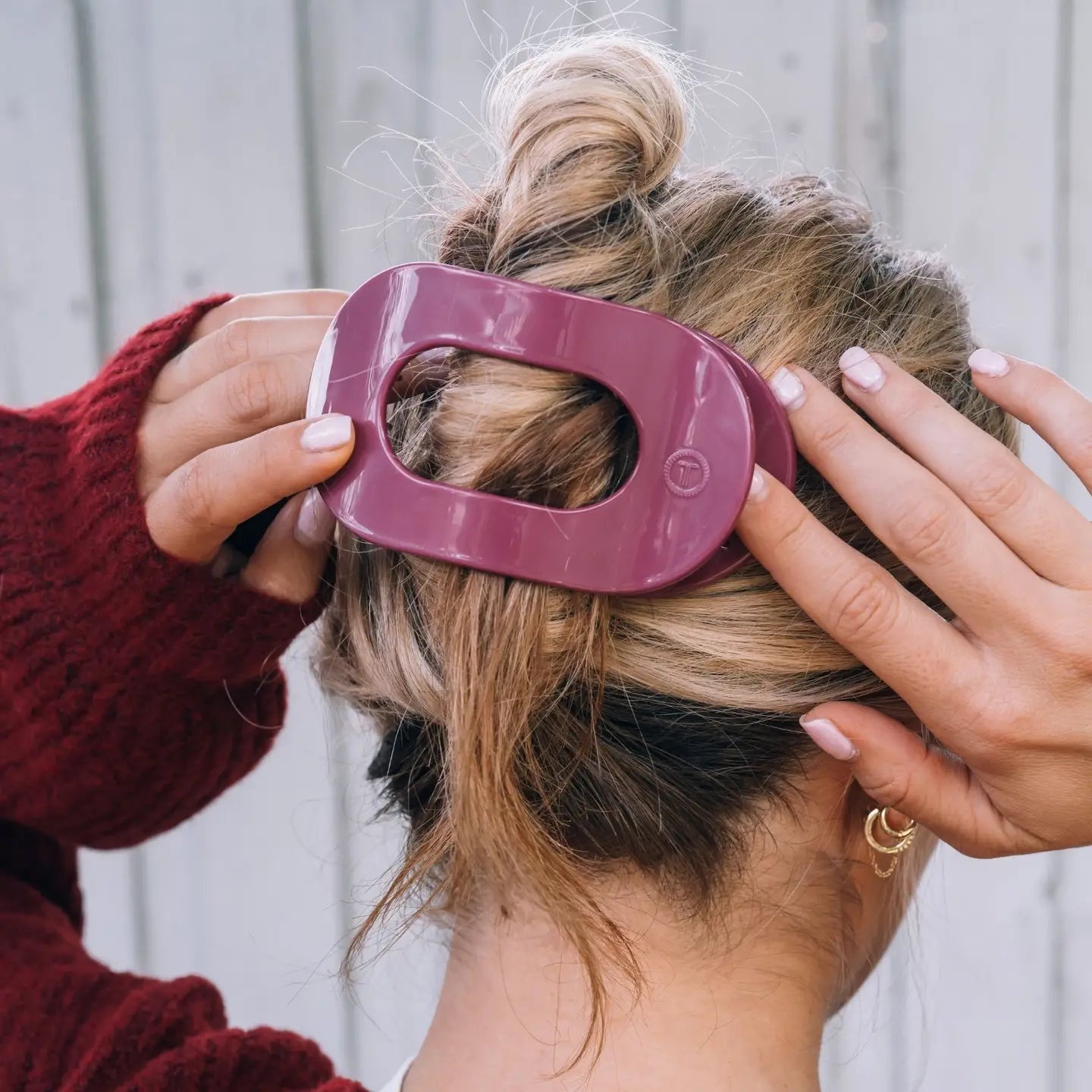 Teleties: Round Flat Large Hair Clip, Wild Side
