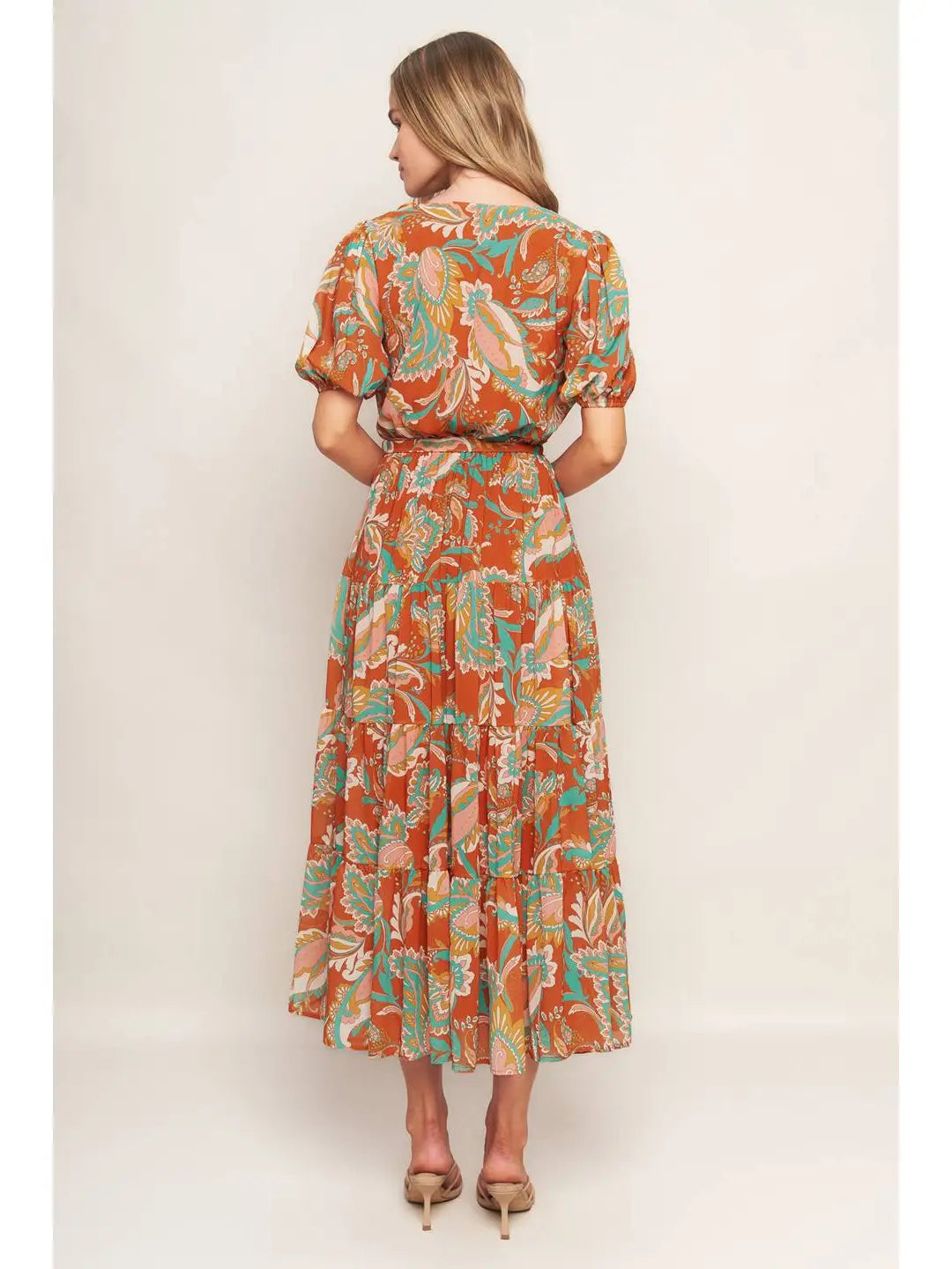Paisley Printed Midi Dress