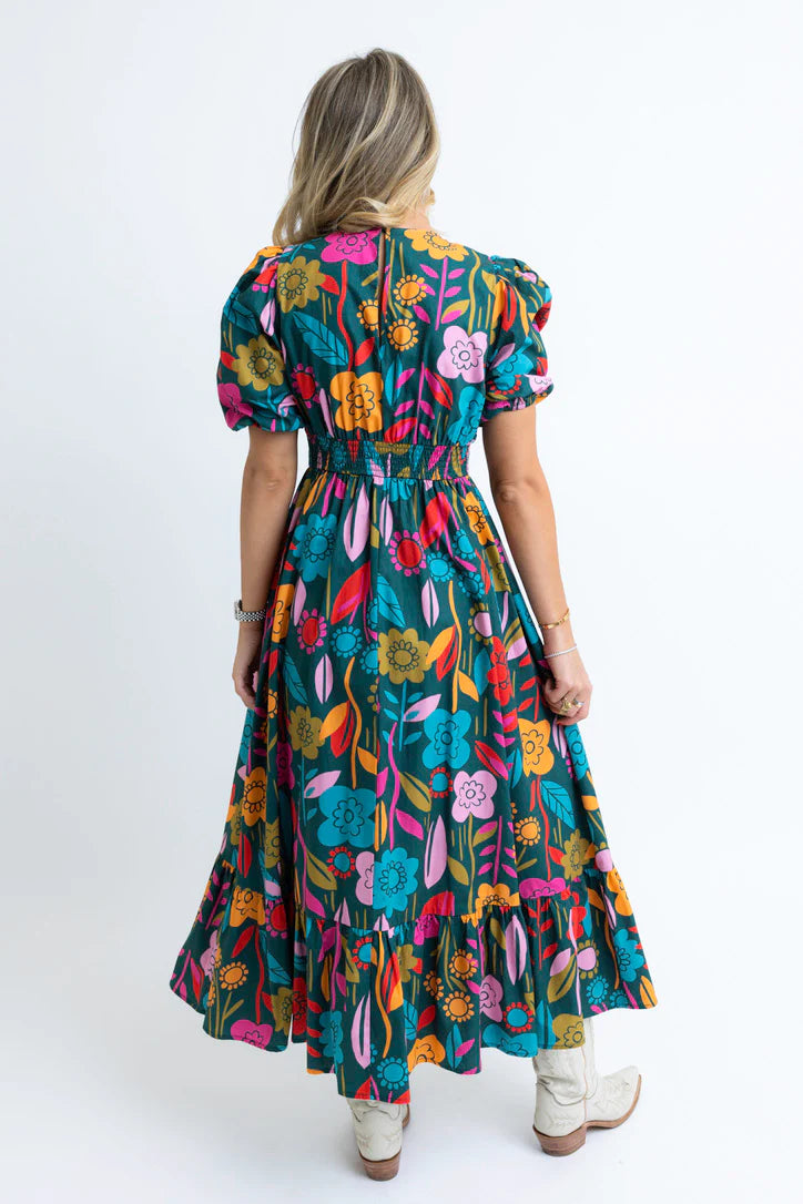 Karlie: Retro Garden Maxi Dress