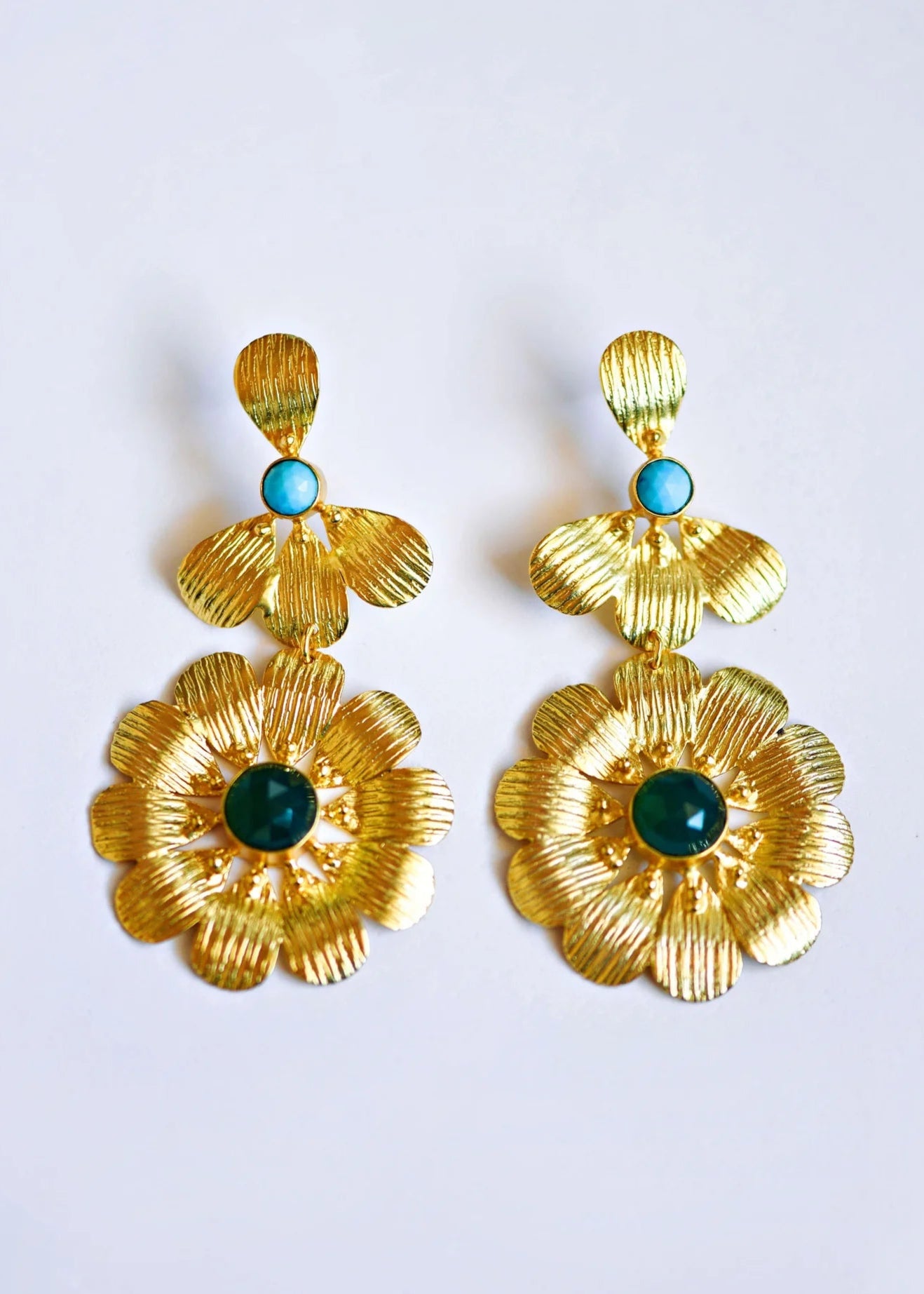 Tatum James Designs: Farrah Floral Earrings