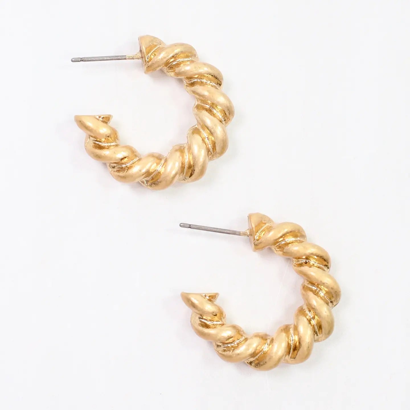 Caroline Hill: Raymonde Small Twisted Hoop Earrings