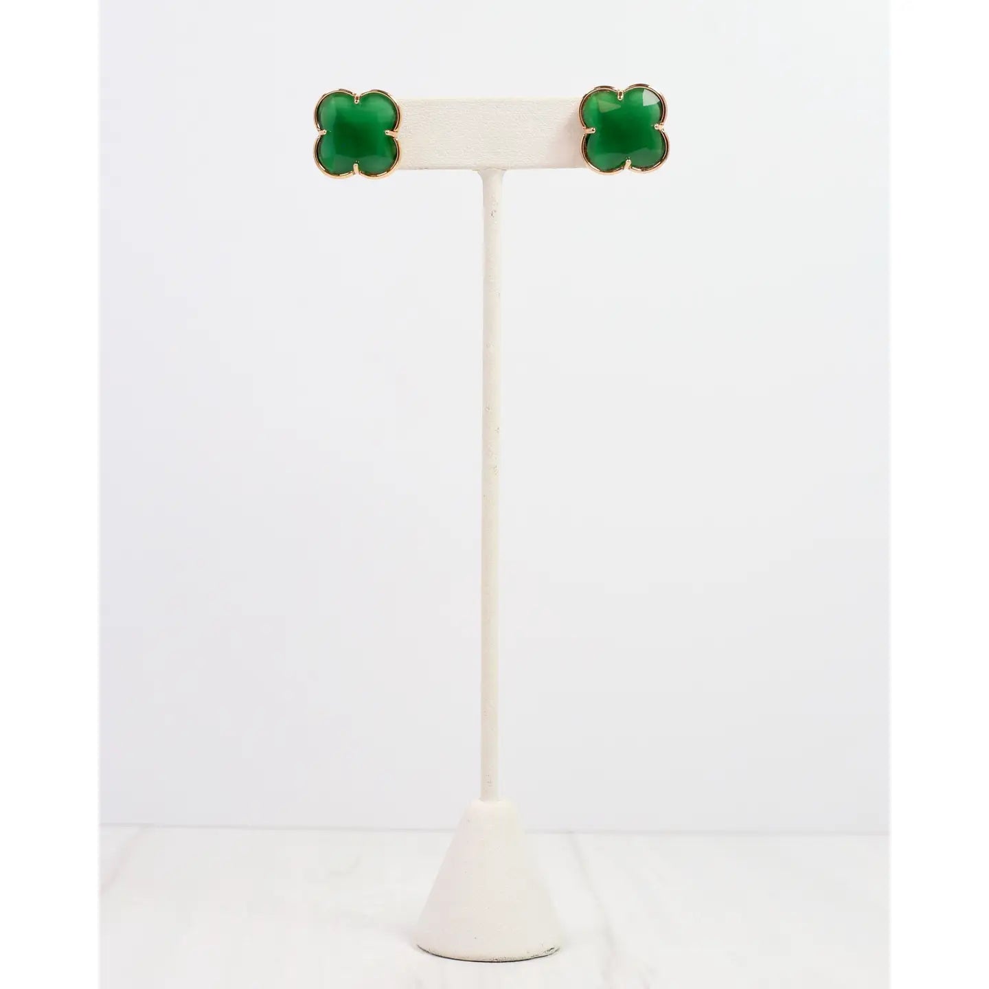 Caroline Hill: Jinsey Clover Green Earrings
