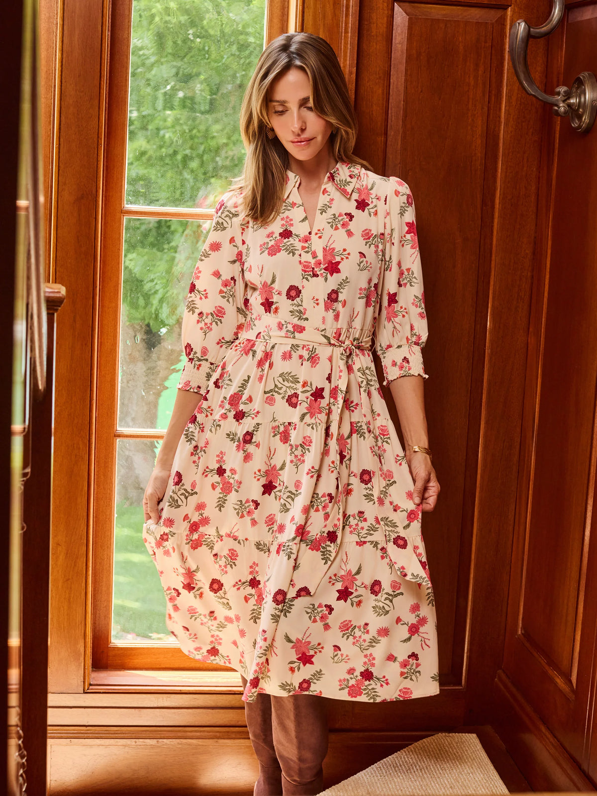 Eleanor Pink Floral Dress
