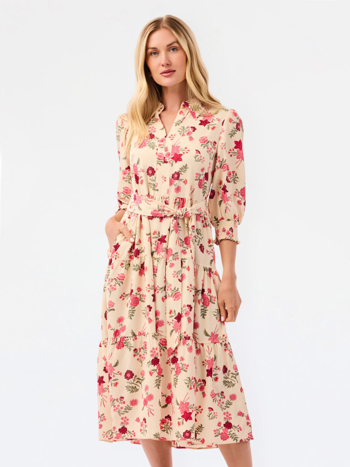 Eleanor Pink Floral Dress