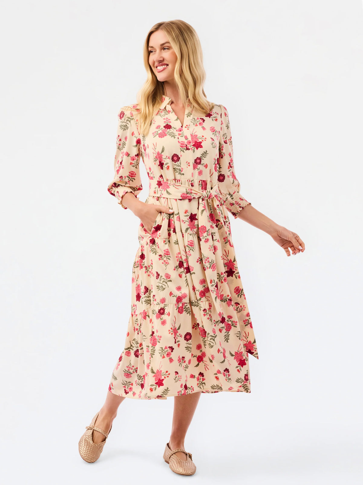 Eleanor Pink Floral Dress